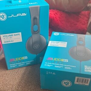 JLab JBuddies Studio Blue On-Ear Headphones